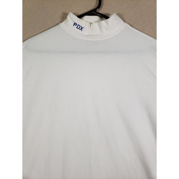 A+ By Sai PDX Sweater Medium White Pullover Sweatshirt Mock Neck Long Sleeve - Picture 2 of 13